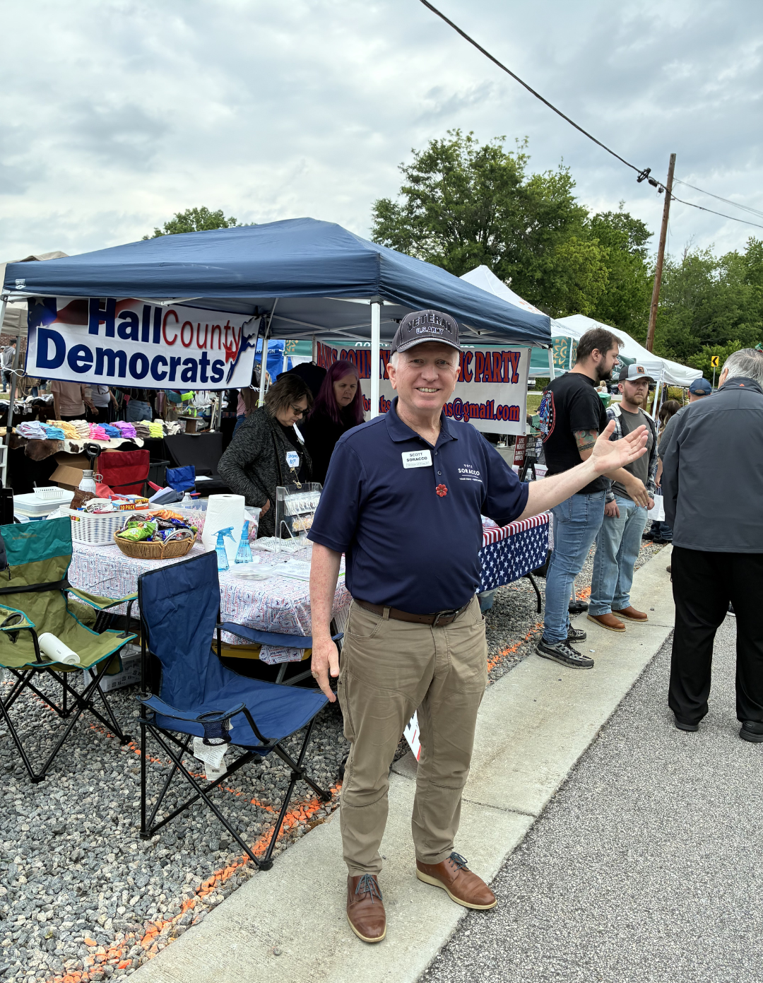 Scott Soracco meeting people at Lula Railroad Days